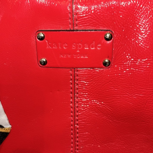 Vintage Kate Spade Red Patent Leather Shoulder Bag - Picture 3 of 11